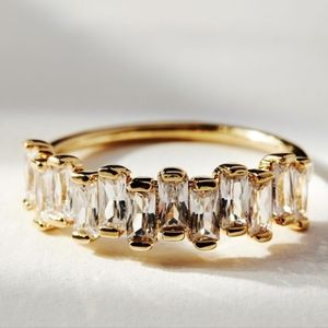 ANTHROPOLOGIE | Stacked Crystal Ring